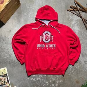 Red And Grey Ohio State Buckeyes Hoodie Mens XL Red Grey College Sweatshirt